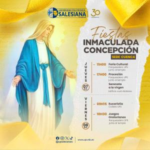Afiche promocional de las Fiestas de la Virgen Inmaculada Concepción